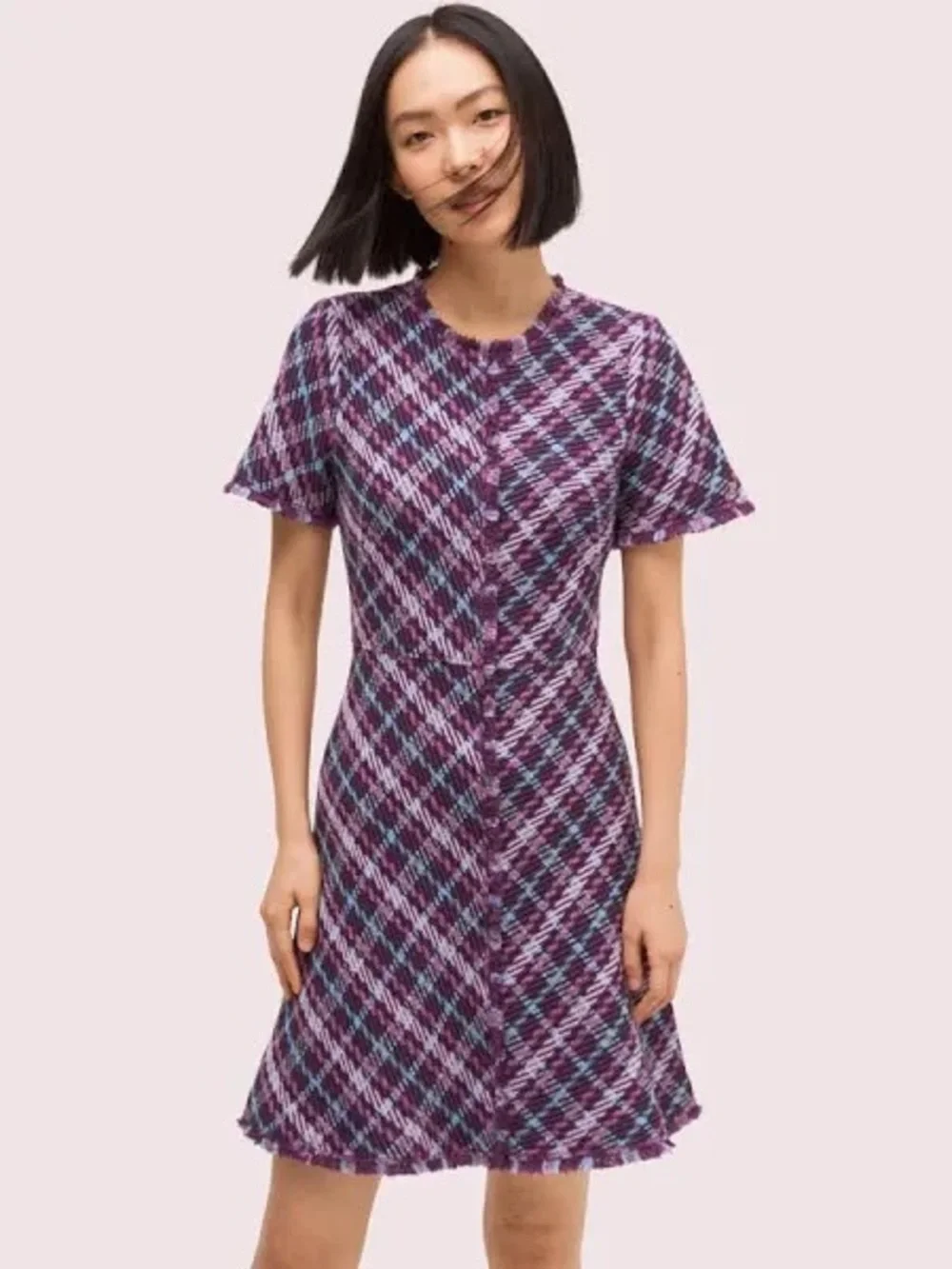 Kate Spade New York plaid tweed dress & jacket